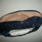 Womens Blue Sequins Slipper Socks S/M Small / Medium By Mixit