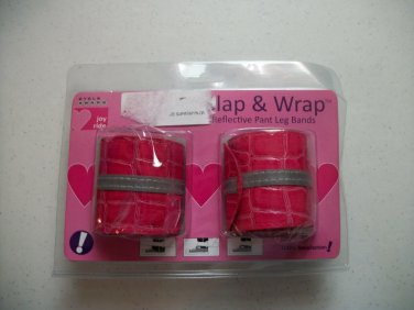 Slap & Wrap Dark Pink Reflective Pant Leg Bands