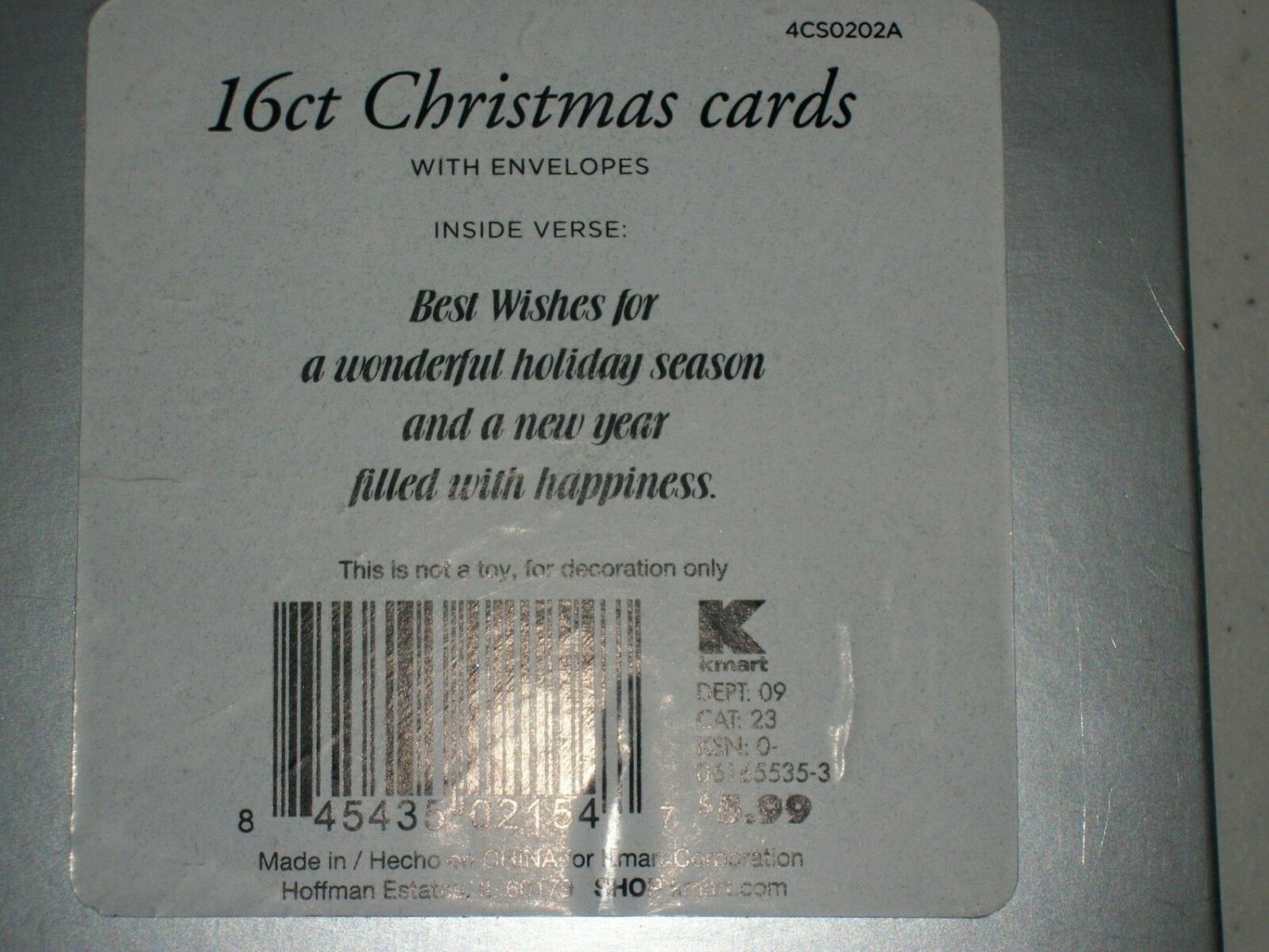 Two Boxes Kmart Christmas Holiday Greeting Cards Lot 25