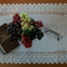 Decorative & Durable White Vinyl Table Runner