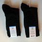 Two Sets Of Two Pair Womens Black Dress Crew Socks Shoe-4-10