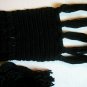 Black Cable Knit Winter Scarf For Women With Fringes