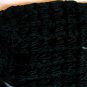 Black Cable Knit Winter Scarf For Women With Fringes