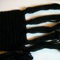 Black Cable Knit Winter Scarf For Women With Fringes