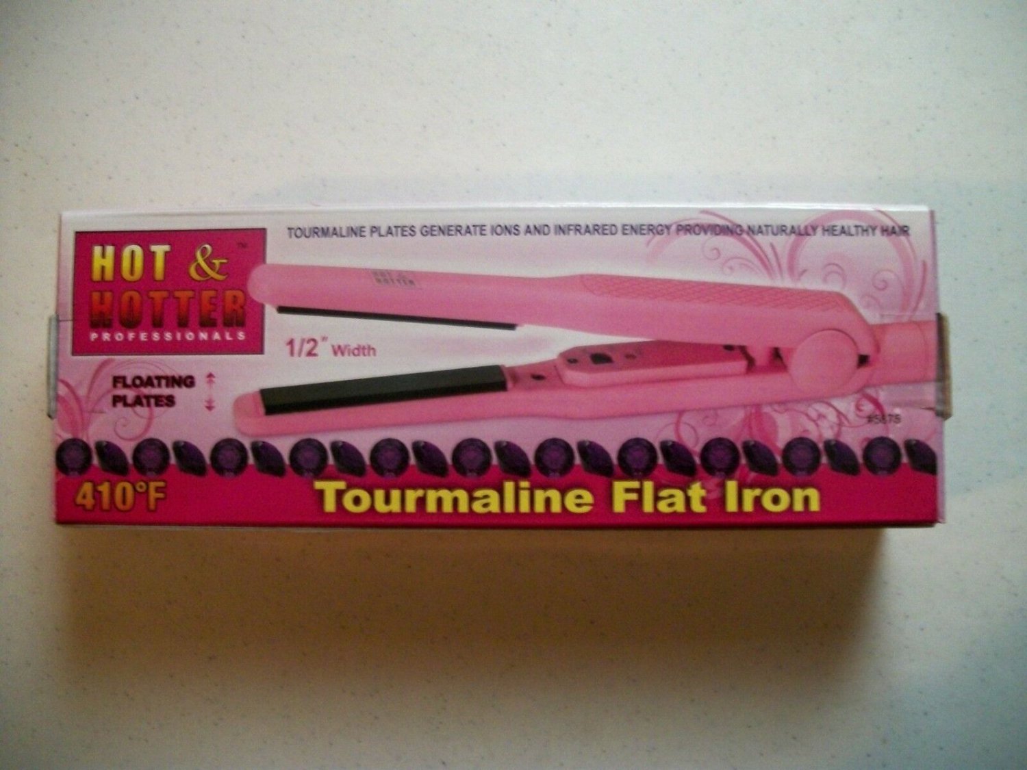 Hot & Hotter Tourmaline Floating Plates 1/2 Inch Pink Flat Iron