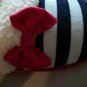 Multicolor Bow Tie & Stripes Little Girls Slippers Size 7-8