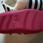 Multicolor Bow Tie & Stripes Little Girls Slippers Size 7-8
