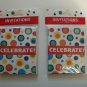 Two 8-Count Packages Colorful Circle Pattern Party Invitations