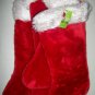 Four Plush Red & White Be Merry Christmas Stockings 18.5 Inches Long