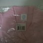 Womens Pink Cotton Button Down Dickey White Trim Collar