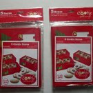 Two Sets Of 3-Pack Christmas Holiday Rectangular Cookie Boxes W/ Windows
