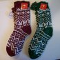 Two Sets Joe Boxer Holiday Theme Multicolor Slipper Socks (4-10 Shoe Size)