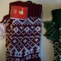 Two Sets Joe Boxer Holiday Theme Multicolor Slipper Socks (4-10 Shoe Size)