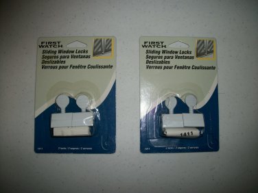 Two 2-Pk Packages First Watch White Sliding Window Locks