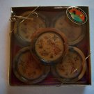 Vintage Five Piece Hawaiian Coaster Set Map Theme