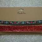 Two Piece Adjustable Choker Set Multicolor Floral / Reddish Tones
