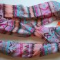 Womens Lightweight Long & Wide Multicolor Geometric Pattern Scarf