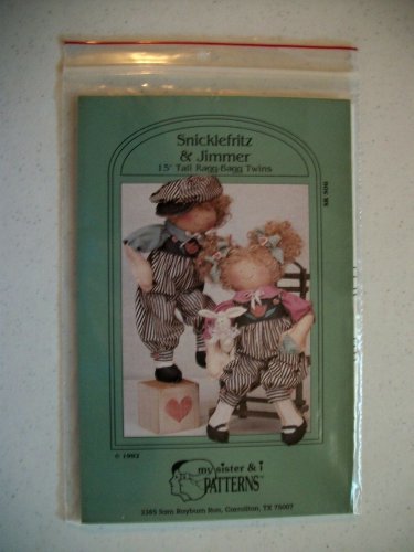 Vintage Sewing Pattern Rag Dolls 15 Inch Tall By My Sister & I Patterns