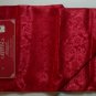 Christmas Red Damask Table Runner Fringe End 13 x 72 Inches By Seasons Greetings
