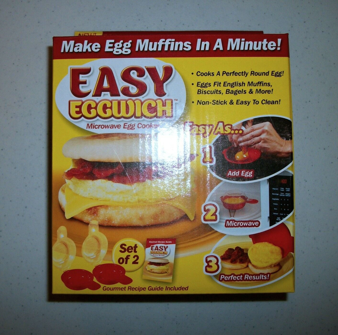 Easy Eggwich Microwave Egg Cooker (Two In One Box)