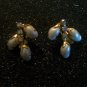 Vintage Pair Gold & Pearl Look Clip On Earrings
