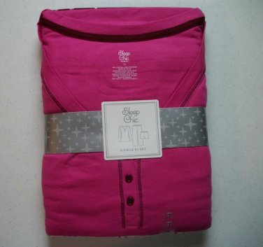 Sleep Chic Plus Size Multicolor Three Piece Pajama Set Size 1X