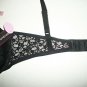 Black Lace Floral Pattern Bra Size 34C By Ambrielle