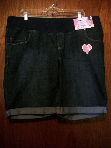 Maternity Denim Bermuda Short Extra Large (Size 16-18)