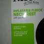 Black Inflatable Fleece Neck Rest Adjustable Firmness