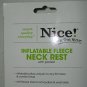 Black Inflatable Fleece Neck Rest Adjustable Firmness
