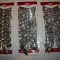 Three Packages Holiday Time Silver Glitter Bows