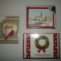 Three Sets Christmas Holiday Greeting Cards Lot #37