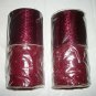 Two Packages Of Two Spools Burgundy Decorative Ribbon 3.625" x 15Ft