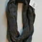 Dressy Cowl Style Shimmering Gray Charcoal Infinity Scarf