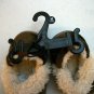 Toddler / Boys Brown Monkey Theme Fur Trim Slippers Size Medium ( 7-8 )