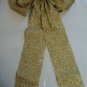 Three Big Long Gold Christmas Holiday Bows