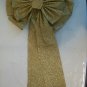 Three Big Long Gold Christmas Holiday Bows