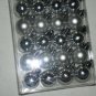 Three Sets Silver Tone Small Tree Christmas Holiday Ornaments