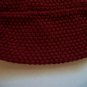 Deep Red Winter Womens Beanie Knit Cap With Pom Ball