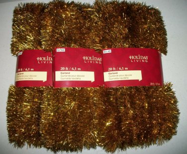 Three New Sets Gold Garland By Holiday Living