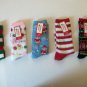 Womens Five Pairs Of Christmas Holiday Time Crew Socks Shoe Size 4 - 10