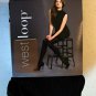 Womens Black Ribbed Tights West Loop Size M/L Medium Large
