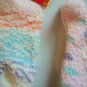 Three Soft Textured Multicolor Warm Ankle Socks Size 9-11