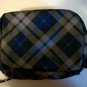 Blue Multicolor Plaid Zip Closure Various Compartments Lunch Bag