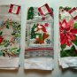 Three Christmas Holiday Theme Kitchen Towels
