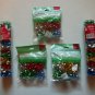 Five Assorted Packages Christmas Holiday Mini Bows For Gifts