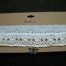 Two Piece Lace Look Adjustable Choker Set White / Pale Blue