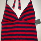 Red & Blue Stripe Swim Top Size Medium By Mossimo