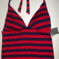 Red & Blue Stripe Swim Top Size Medium By Mossimo