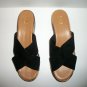 Black Slides with Black/Multicolor Wedge Shoe Size 9 M By ANA